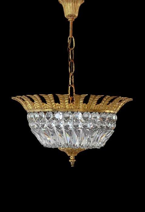 Plafondlamp - brons, kristal, Huis en Inrichting, Overige Huis en Inrichting
