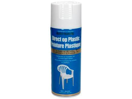 Rust oleum direct op plastic spuitverf 400 ml, wit, spuitbus, Doe-het-zelf en Verbouw, Verf, Beits en Lak, Nieuw, Verzenden