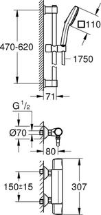 GROHE QuickFix Precision Trend doucheset - Waterbesparend -, Verzenden, Zo goed als nieuw