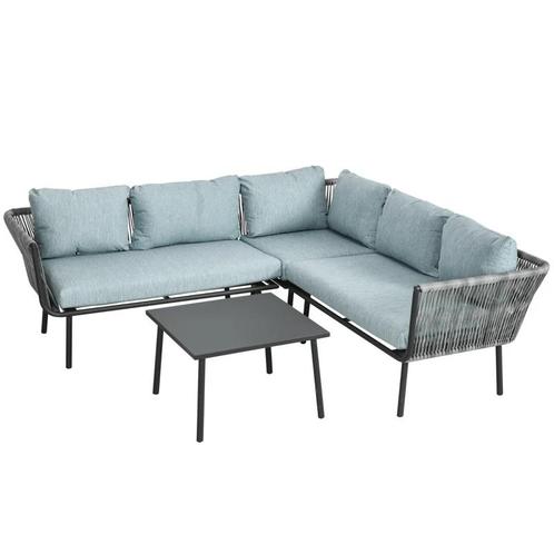 TRUUSK 4 St. Tuinmeubelen, 2x 2-persoonsbank, 1x Hoekbank, 1, Tuin en Terras, Tuinsets en Loungesets, Nieuw, Verzenden