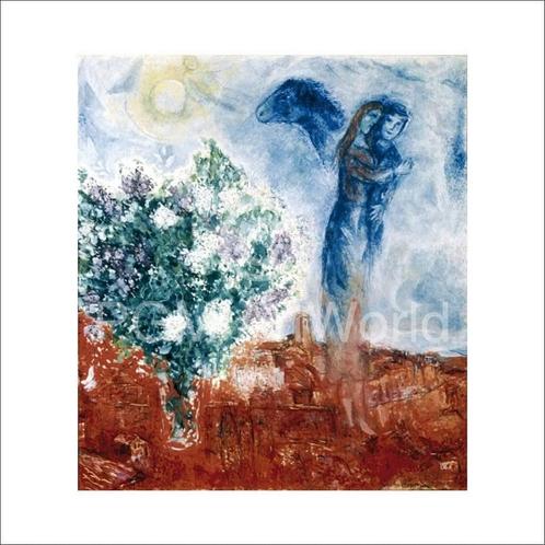 Kunstdruk Marc Chagall - Die Liebenden über St.Paul 70x70cm, Huis en Inrichting, Woonaccessoires | Schilderijen, Tekeningen en Foto's