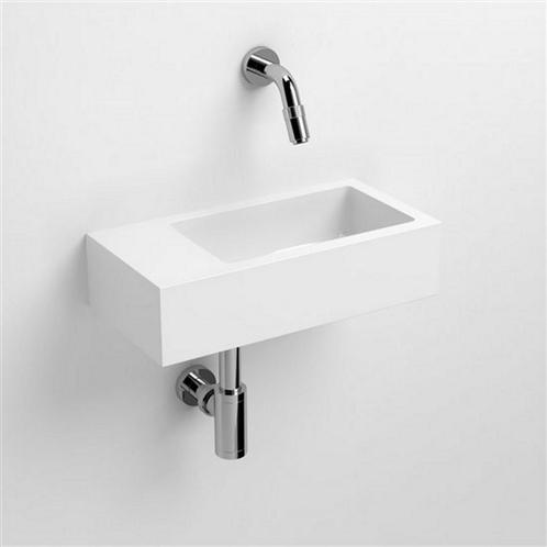 Fontein Clou Flush 3 36x18x9cm Mineraal Marmer Glans Wit, Doe-het-zelf en Verbouw, Sanitair, Overige typen, Nieuw, Ophalen of Verzenden