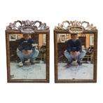 Wandspiegel (2) - Gegraveerd, veelkleurig beschilderd en