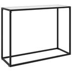 vidaXL Wandtafel 100x35x75 cm gehard glas wit, Huis en Inrichting, Tafels | Bijzettafels, Verzenden, Nieuw, Glas, 60 cm of meer