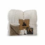 Designed by Lotte Pluche Plaid Wush Beige - Bruin 150 x 125, Nieuw, Verzenden