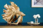 Design decoratief figuur vechtende vis CROWNTAIL 65cm goud, Nieuw, Ophalen of Verzenden