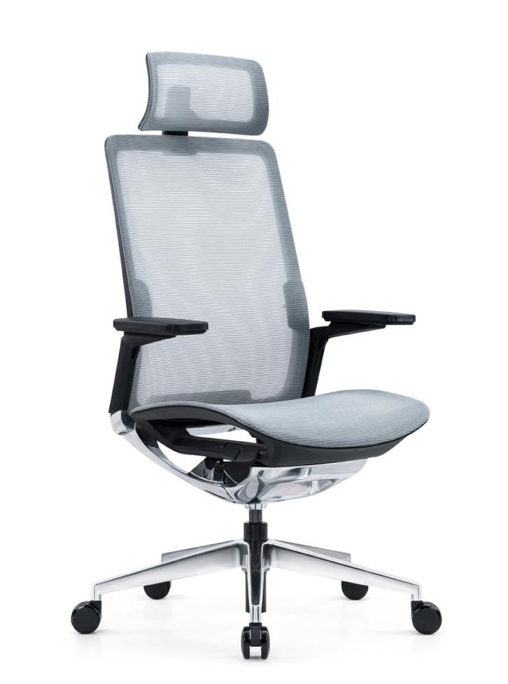 Stripes Van Cas netbespannen  bureaustoel  Donkergrijs, Huis en Inrichting, Bureaus, Ophalen of Verzenden