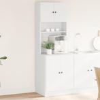 vidaXL Keukenkast 60x50x180 cm bewerkt hout wit, Huis en Inrichting, Keuken | Keukenelementen, Verzenden, Nieuw, Wit