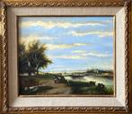 Nederlandse school (XIX) - Landschap met vee en personen