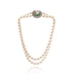 Halsketting Gepocheerde parelketting met platinum, diamant, Sieraden, Tassen en Uiterlijk, Kettingen, Nieuw