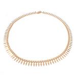 Gouden dames collier; Vintage | 45 cm (vintage ketting), Goud, Gebruikt, Ophalen of Verzenden, Overige kleuren