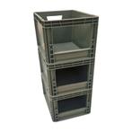 Magazijnbak 400x300x220mm met grijpopening, stapelbaar, Ophalen of Verzenden
