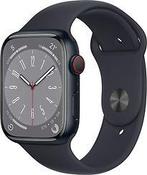 Apple Watch Series 8 45 mm kast van middernacht aluminium op, Verzenden, Gebruikt