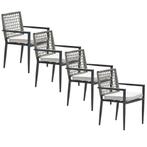 Garden Impressions Burela tuinstoel taupe - 4 stuks, Verzenden, Nieuw