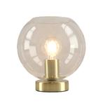 Design gouden glazen tafellamp Maury,transparante glazen bol