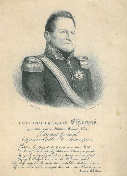 Portrait of David Hendrik, Baron Chasse, Antiek en Kunst, Kunst | Etsen en Gravures