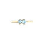 Gouden solitair ring met Topaas 14 karaat*nieuw, Sieraden, Tassen en Uiterlijk, Ringen, Verzenden, Zo goed als nieuw, Blauw, Goud