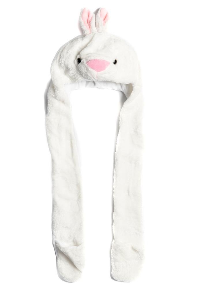Muts Wanten Wit Konijn Sjaalmuts met Oortjes Witte Haas Bont, Kinderen en Baby's, Kinderkleding | Mutsen, Sjaals en Handschoenen