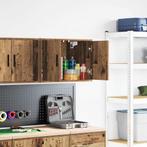 vidaXL Garage wandkast bewerkt hout oud hout, Huis en Inrichting, Verzenden, Nieuw