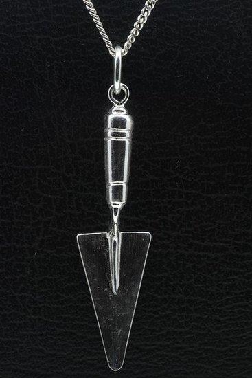 Zilveren Metseltroffel XL ketting hanger, Sieraden, Tassen en Uiterlijk, Kettinghangers, Verzenden