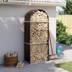 vidaXL Haardhoutopslag 80x45x190 cm gegalvaniseerd staal, Verzenden, Nieuw