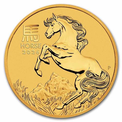 Gouden Lunar III - 1/4 oz 2026 Year of the Horse, Postzegels en Munten, Munten | Oceanië, Losse munt, Goud, Verzenden