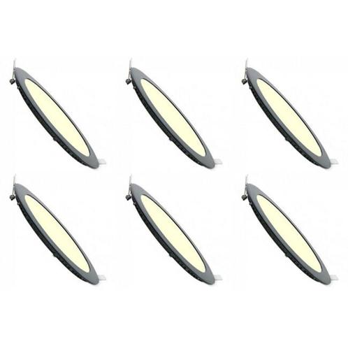 Voordeelpak LED Downlight Slim 6 Pack - Inbouw Rond 3W -, Huis en Inrichting, Lampen | Spots, Plafondspot of Wandspot, Nieuw, Led