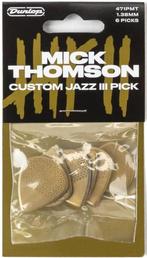 Jim Dunlop Mick Thomson Custom Jazz III plectrum 6-pack, Ophalen of Verzenden, Nieuw, Elektrische gitaar
