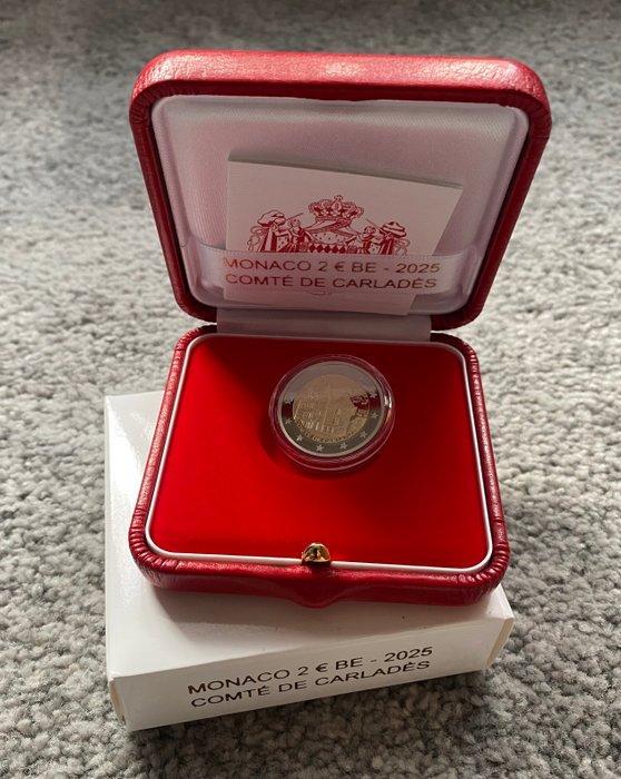 Monaco. 2 Euro 2025 Comté de Carladès Proof, Postzegels en Munten, Munten | Europa | Euromunten