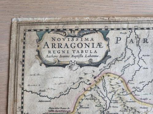Spanje - Europa; H. Hondius Amsterdam - Novissima Arragoniae, Boeken, Atlassen en Landkaarten
