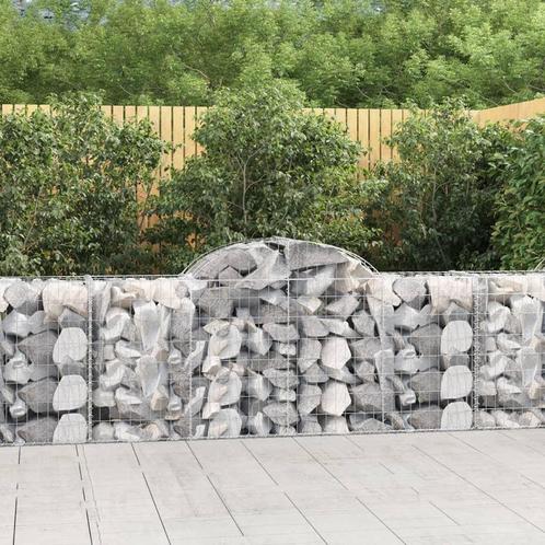 vidaXL Schanskorven 6 st gewelfd 200x50x80/100 cm, Tuin en Terras, Bloembakken en Plantenbakken, 100 cm of meer, Nieuw, Metaal