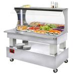 Buffet - gekoelde wand-salad bar, 4x gn 1/1-150 (wit hout) |, Zakelijke goederen, Verzenden, Nieuw in verpakking