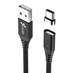 USB 2.0 - USB-C Magnetische Oplaadkabel 1 Meter Gevlochten, Verzenden, Nieuw