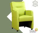 Leren eetkamerstoel Sharp - Hermes Lime (felgroen) - Zonder, Huis en Inrichting, Stoelen, Eigentijds, Modern, Overige kleuren