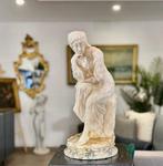 Guglielmo Pugi (1850-1915) - Beeld, Statua fanciulla con, Antiek en Kunst