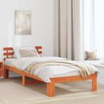 vidaXL Bedframe met hoofdeinde Bruin 80 x 200 cm Massief, Verzenden, Nieuw, Bruin, Hout