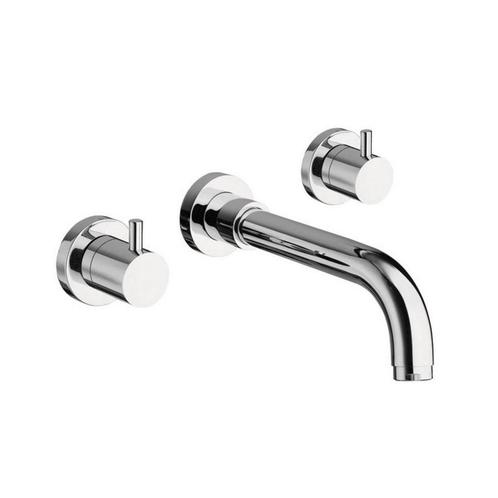 Wastafelmengkraan 3-gats Sapho Aritech 2-knop Uitloop, Doe-het-zelf en Verbouw, Sanitair, Kraan, Nieuw, Chroom, Ophalen of Verzenden