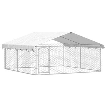Hondenkennel met Dak | Gegalvaniseerd Staal | Retourdeal beschikbaar voor biedingen