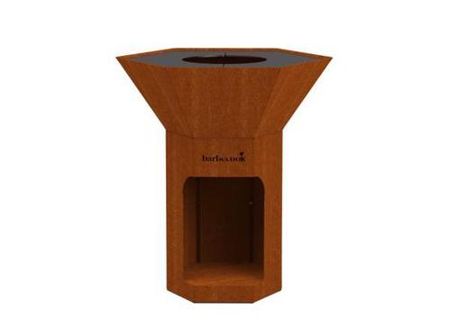 Veiling - Barbecook houtbarbecue Nestor Original cortenstaal, Tuin en Terras, Houtskoolbarbecues