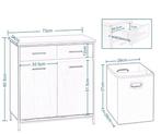 Badkamerkast met 2 waszakken en 2 lades praktische waskast, Huis en Inrichting, Kasten | Overige, Verzenden, Nieuw