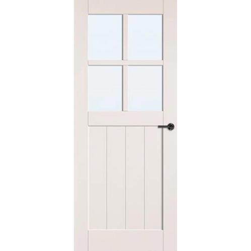 Cando binnendeur Oat 83x201,5 (Stomp, Blankglas) (Blankglas), Doe-het-zelf en Verbouw, Deuren en Horren, Nieuw, Glas, Hout, Binnendeur