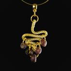 Oud-Romeins Pendant, met romeinse paarse glazen kralen