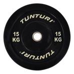 Tunturi Halterschijf | 1 x 15kg | Black, Sport en Fitness, Fitnessmaterialen, Verzenden, Nieuw, Halterschijven