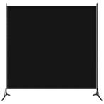 vidaXL Kamerscherm met 1 paneel 175x180 cm zwart, Verzenden, Nieuw