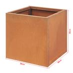 Plantenbak Vaargel buiten bloembak 50x50x50 cm patina casa.p, Tuin en Terras, Bloembakken en Plantenbakken, Verzenden, Nieuw