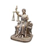 Beeld, Sitting Lady of Justice - cold bronze - 17.5 cm -, Antiek en Kunst, Kunst | Designobjecten