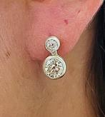 Oorbellen - 18 karaat Geel goud, Witgoud Diamant, Sieraden, Tassen en Uiterlijk, Oorbellen, Nieuw