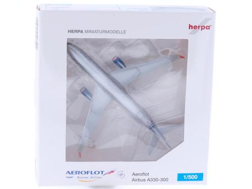 Schaal 1:500 Herpa 517522 Aeroflot Airbus A330-300 Reg. V..., Hobby en Vrije tijd, Modelbouw | Vliegtuigen en Helikopters, Zo goed als nieuw