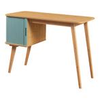 Bureau Tysvær 75x105x48 cm naturel en blauw [en.casa], Huis en Inrichting, Bureaus, Verzenden, Nieuw