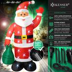 Opblaasbare Kerstman LED Verlicht - 195 cm - kerstdecoratie, Verzenden, Nieuw